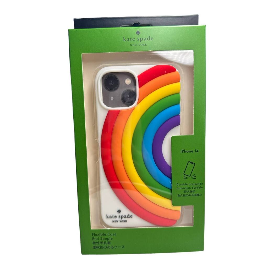 Kate Spade All Love Rainbow iPhone 14 Silicone Case